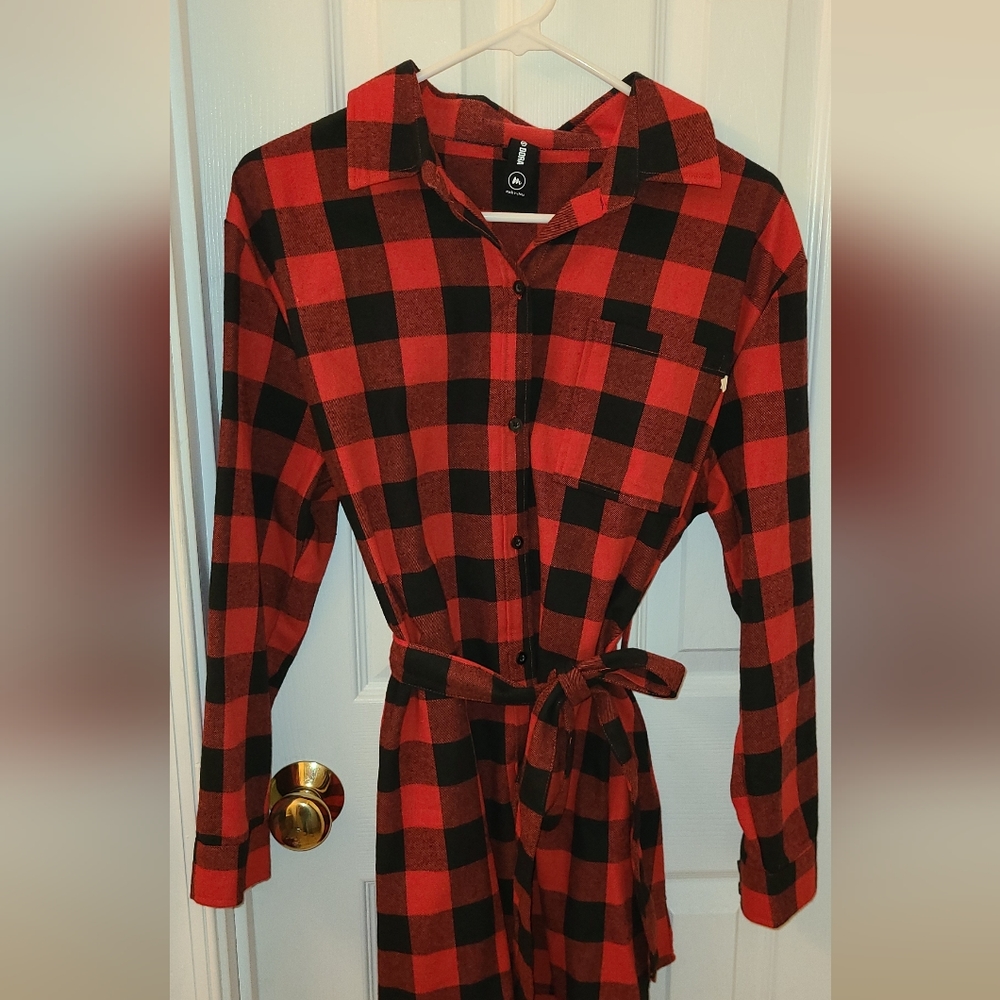 Agnes & Dora flannel shirt dress